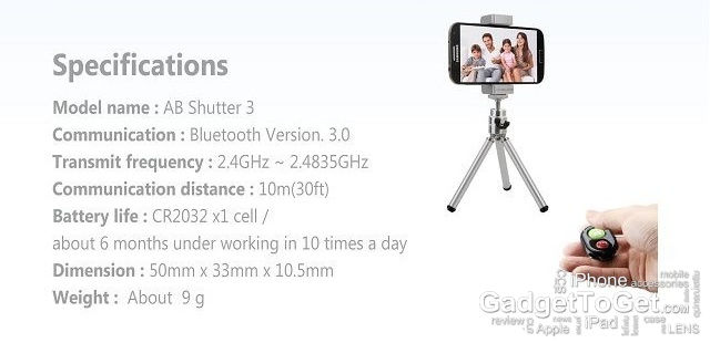 ashutb รีโมทชัตเตอร์กล้องไอโฟน remote shutter for iPhone camera